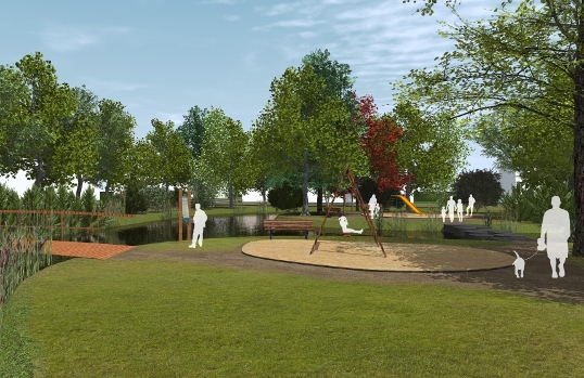 Waterspeelpark braakliggend terrein